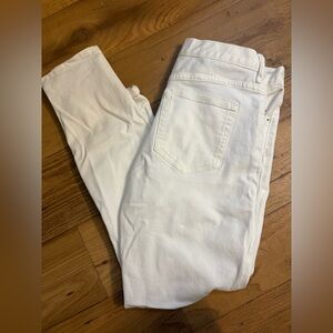 Everlane white high rise skinny jean.